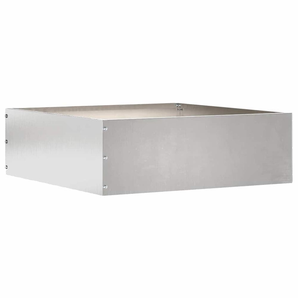 Bordure modulaire acier inoxydable patios allées séparation espaces 40x40cm argent