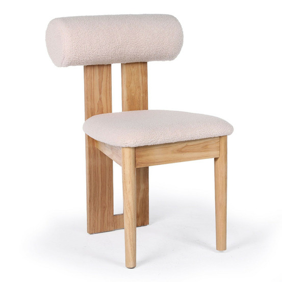 Chaise design en tissu bouclette