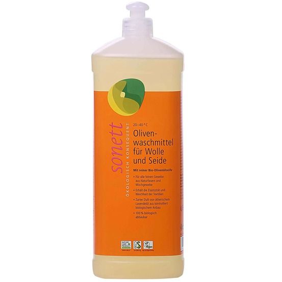 Lessive laine soie, lessive liquide, sonett olive 1 litre, pour linge délicat