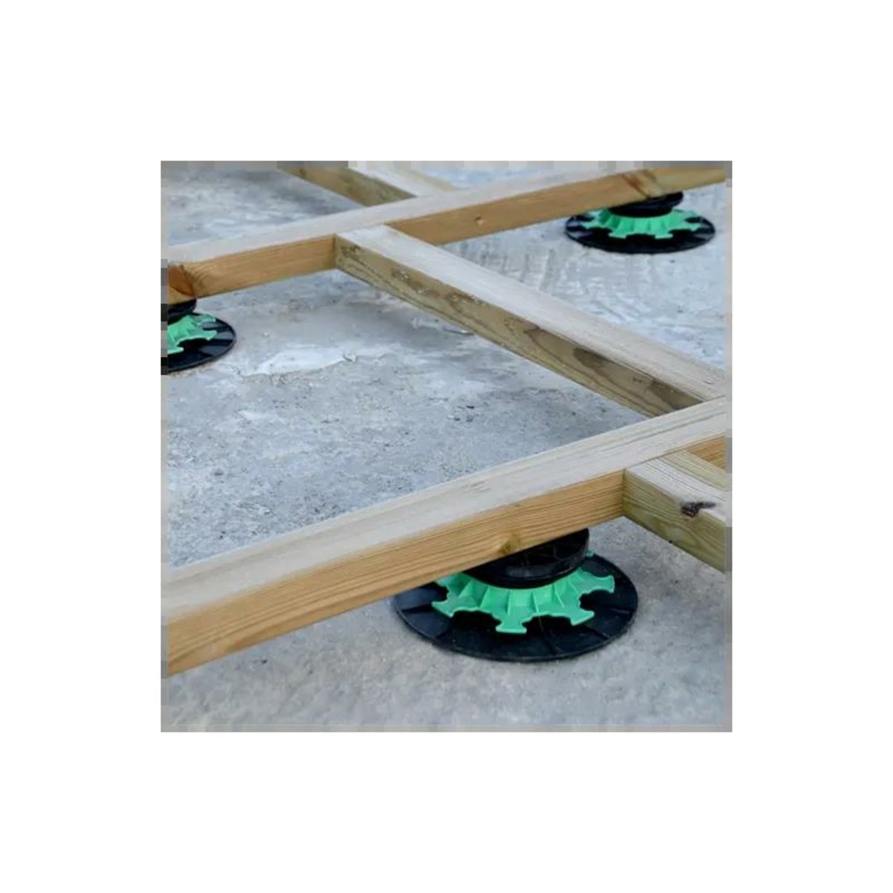 Plot terrasse bois réglable 80 à 140 mm - jouplast - carton de 11 plots