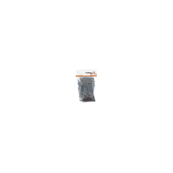 Lot de 100 clous / cavaliers plastiques universels. Pour fixation des câbles périphériques de tondeuses robotisées. Longueur : 9