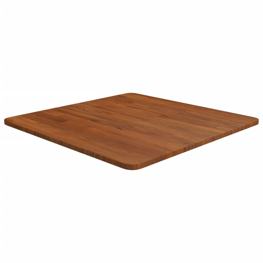 Dessus de table carré marron foncé60x60x1,5cm bois chêne traité
