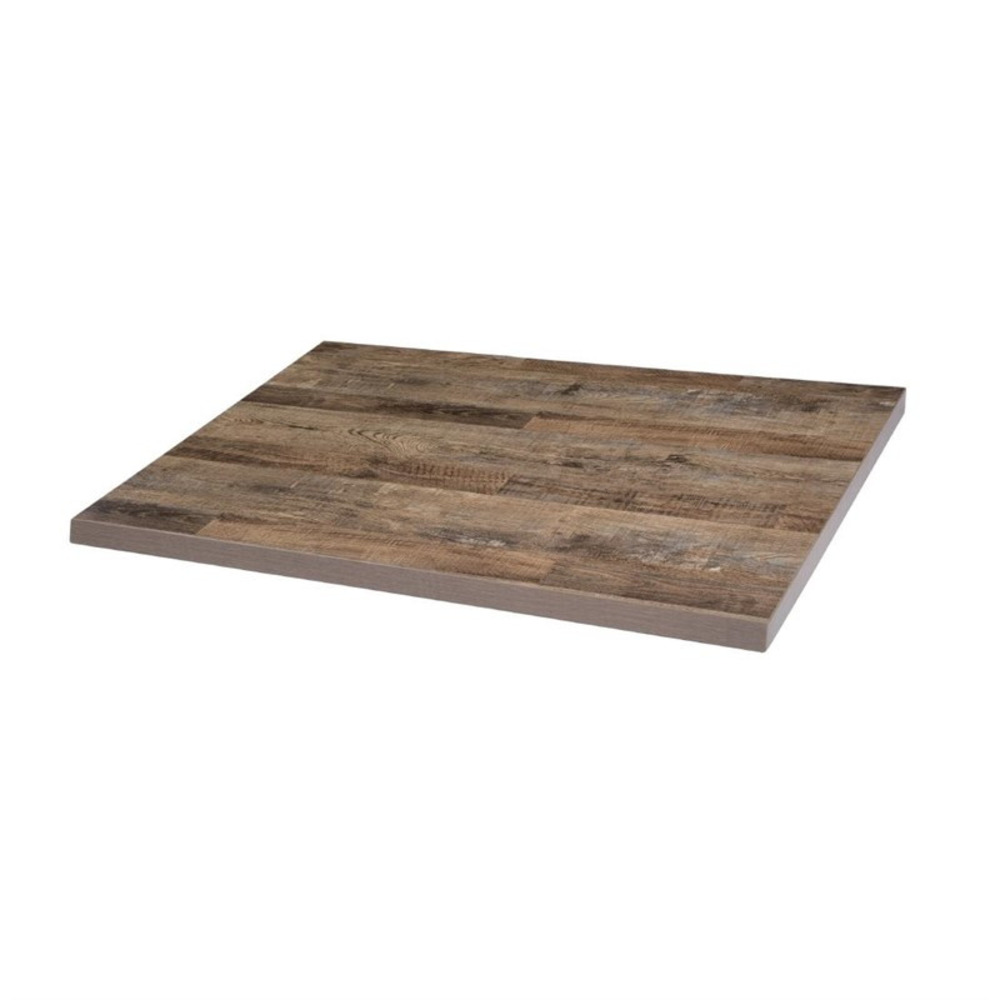 Plateau de table rectangulaire pré-percé urban foncé 700mm - bolero