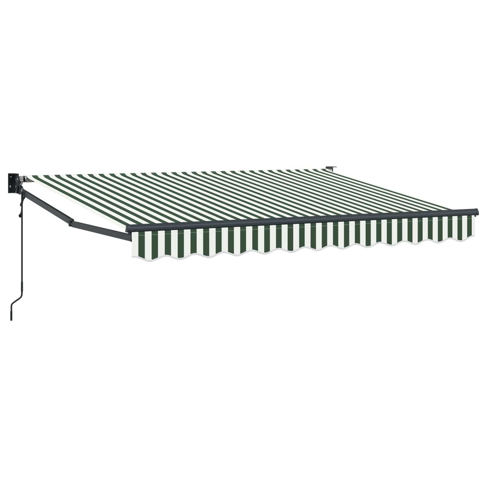 Auvent vert et blanc 3 x 2 m polyester et métal