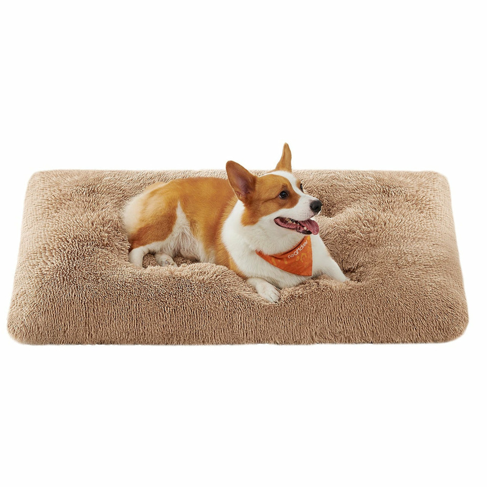 Panier pour chien canapé lit pour animaux rembourrage moelleux lavable en machine coussin pour chien 110 x 73 cm marron 12_00