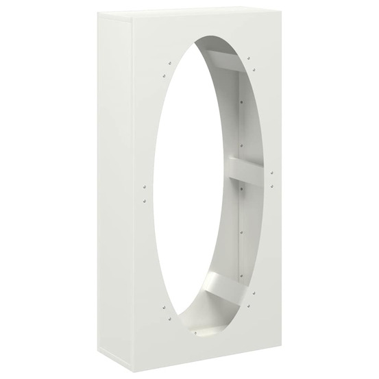 Portant de bois chauffage blanc 50x23x100 cm