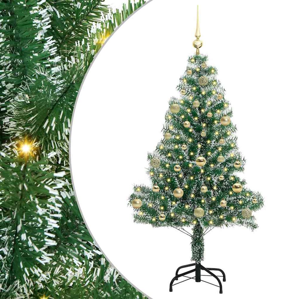 Arbre de noël artificiel floconné de neige avec lumière led