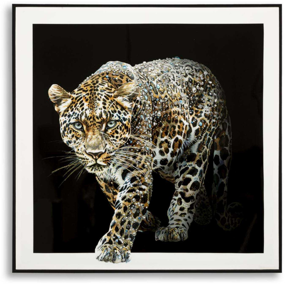Toile décorative avec cadre jaguar 82 x 4 x 82 cm modèle 2