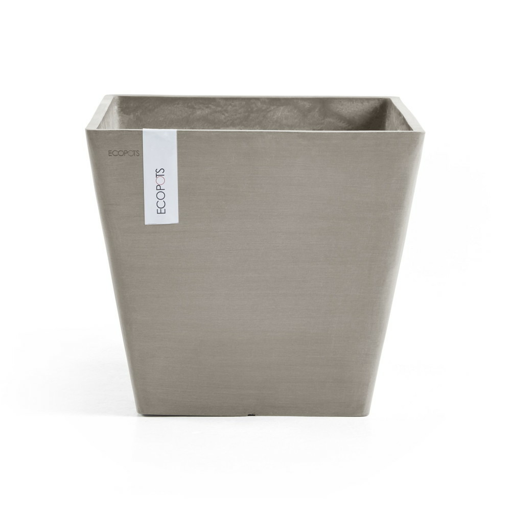 Pot carré rotterdam 30 taupe - 30 x 30 x h. 26 cm - 17 l