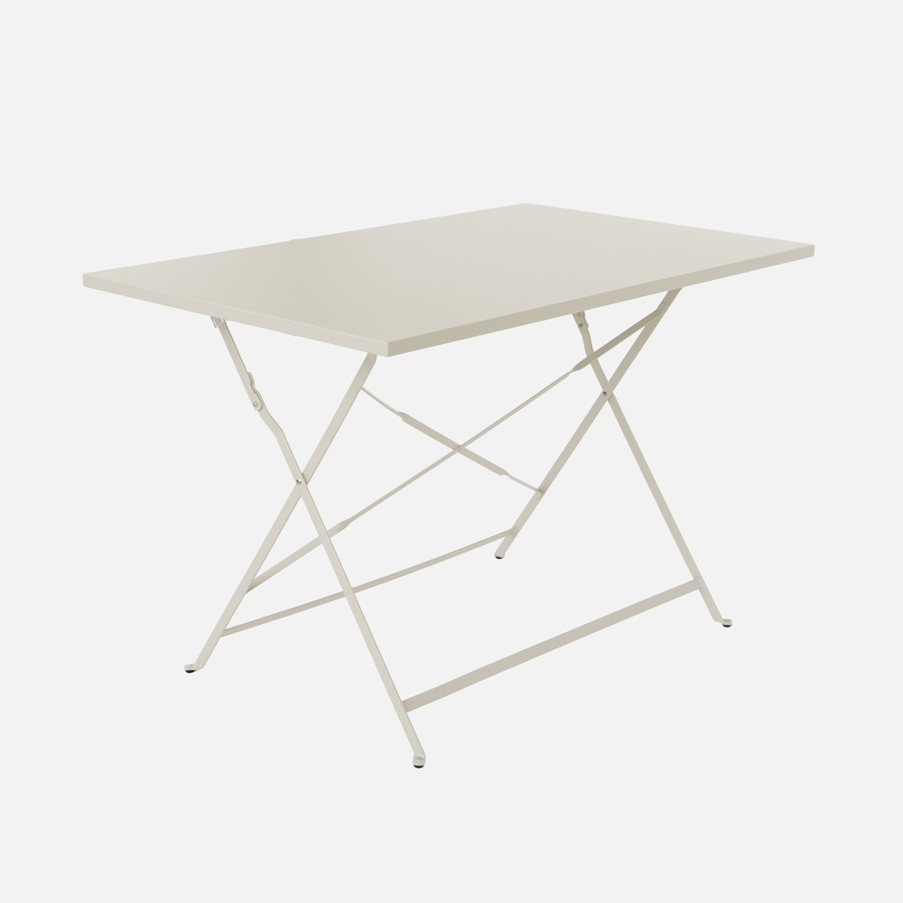 Table de jardin bistrot pliable - emilia rectangle - table rectangle 110x70cm en acier thermolaqué