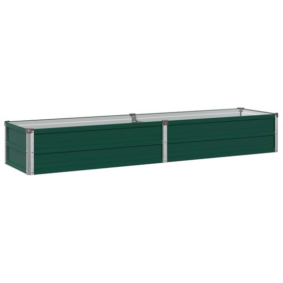 Jardin surélevé vert 160 x 40 x 24 cm acier laminé à froid