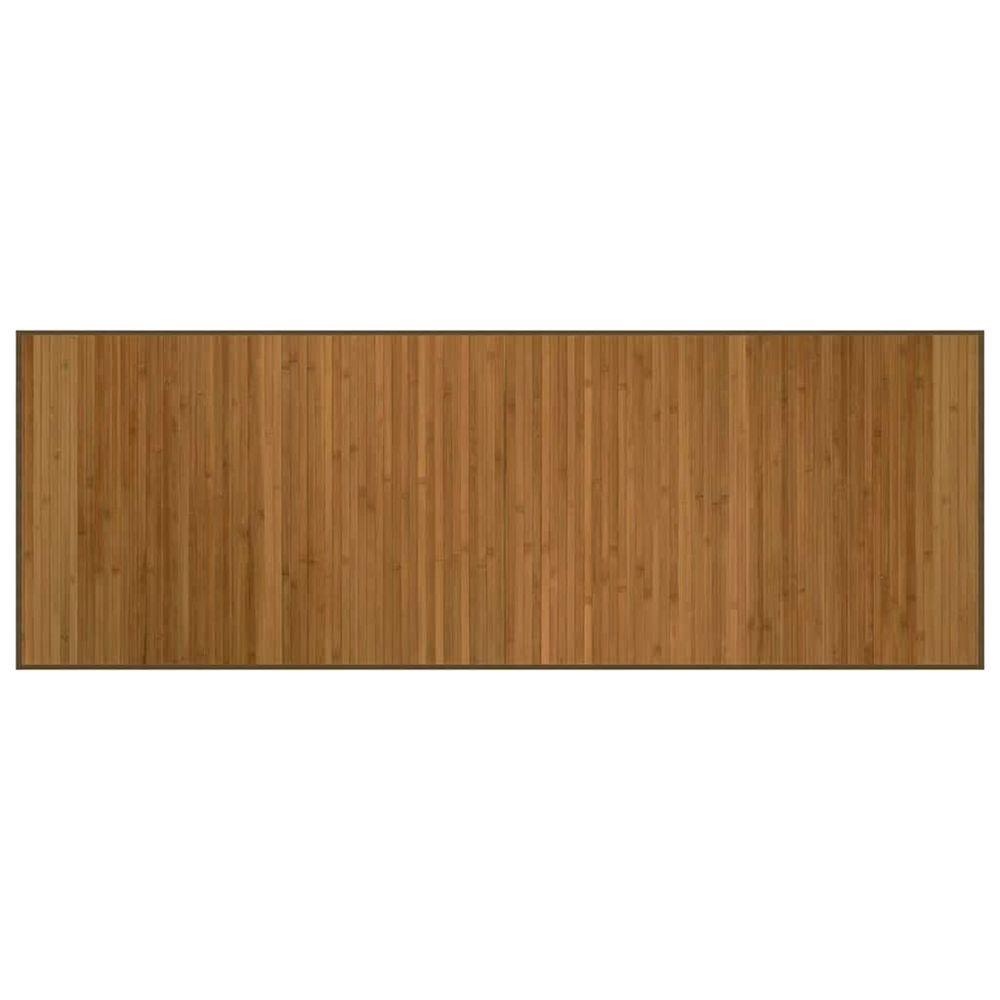 Tapis rectangulaire marron 70x200 cm bambou