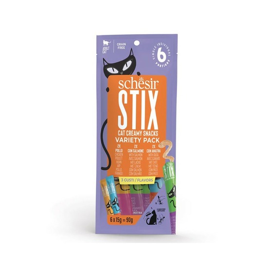 Friandises stix variety schesir chat 6x15 g