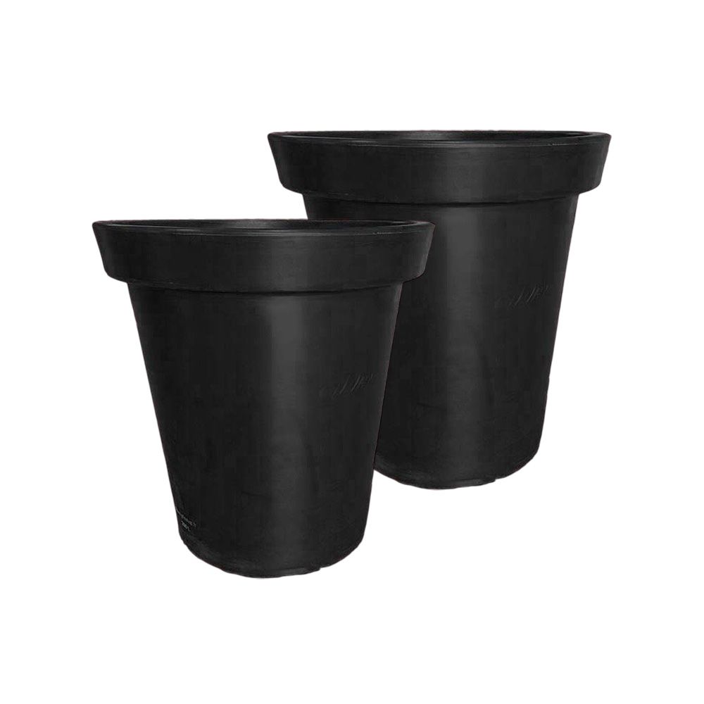 Pot de fleurs rond xxl delight 200l - lot de 2 - plast'up rotomoulage