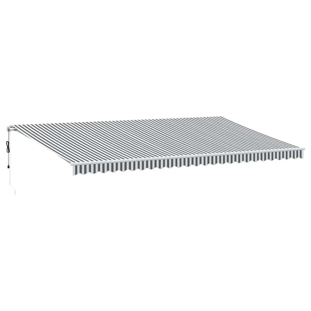 Auvent rétractable automatique avec led anthracite et blanc