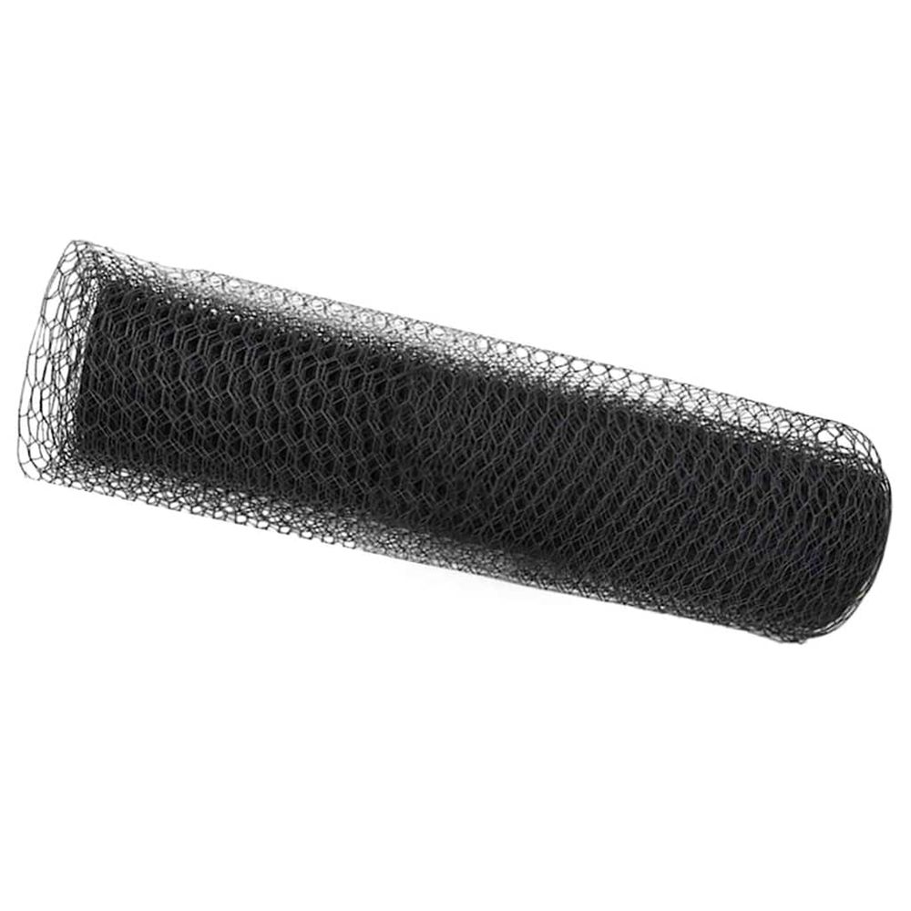 Clôture hexagonale 0,6 x 10 m pvc gris