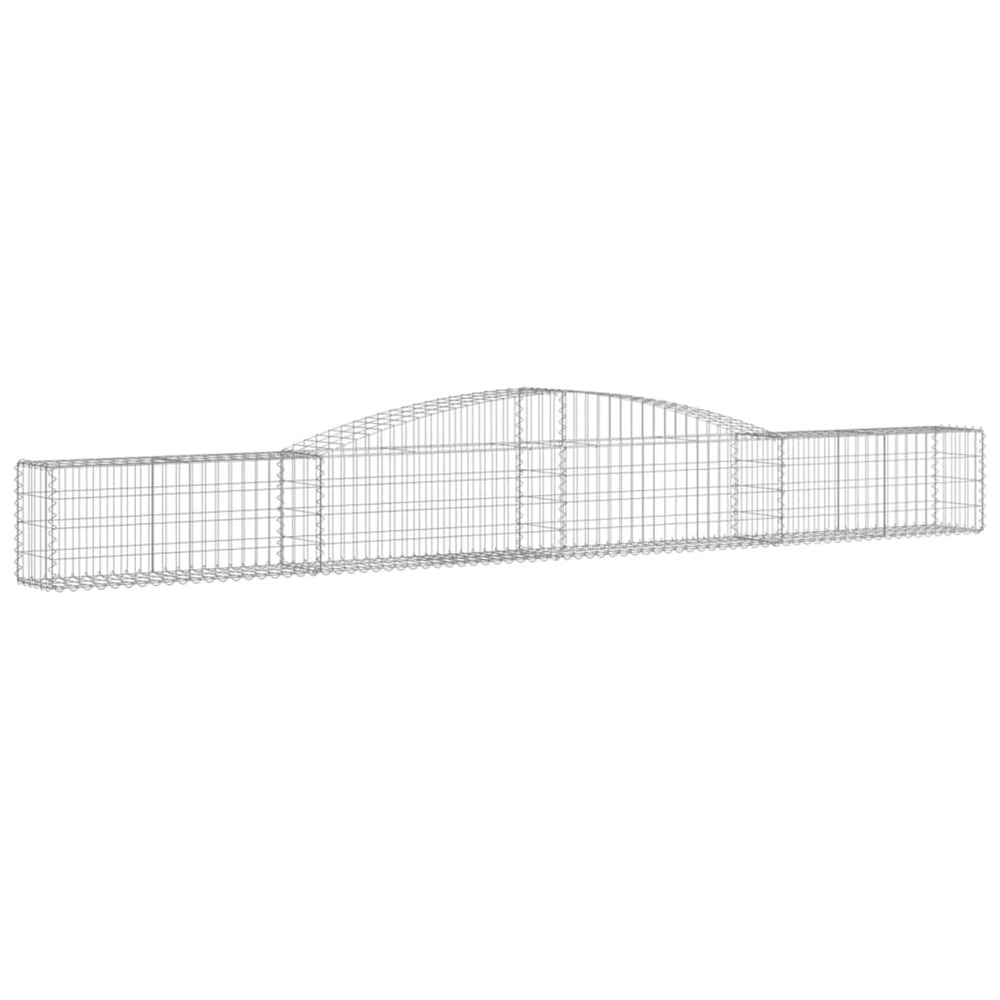 Panier de gabions arqué 400x30x40/60 cm fer galvanisé