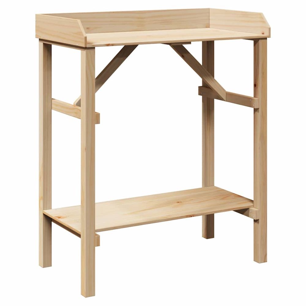 Table de rempotage naturel 75 x 40 x 90 cm bois de pin massif