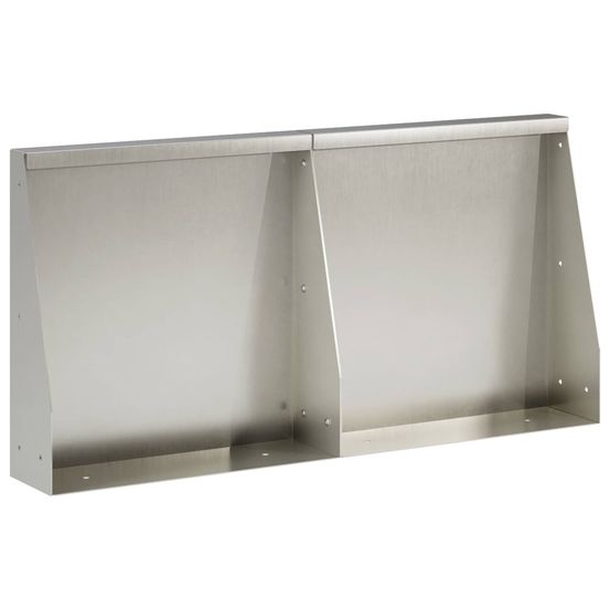 Mur de soutènement 2 pc 40 x 12 x 50 cm acier inoxydable