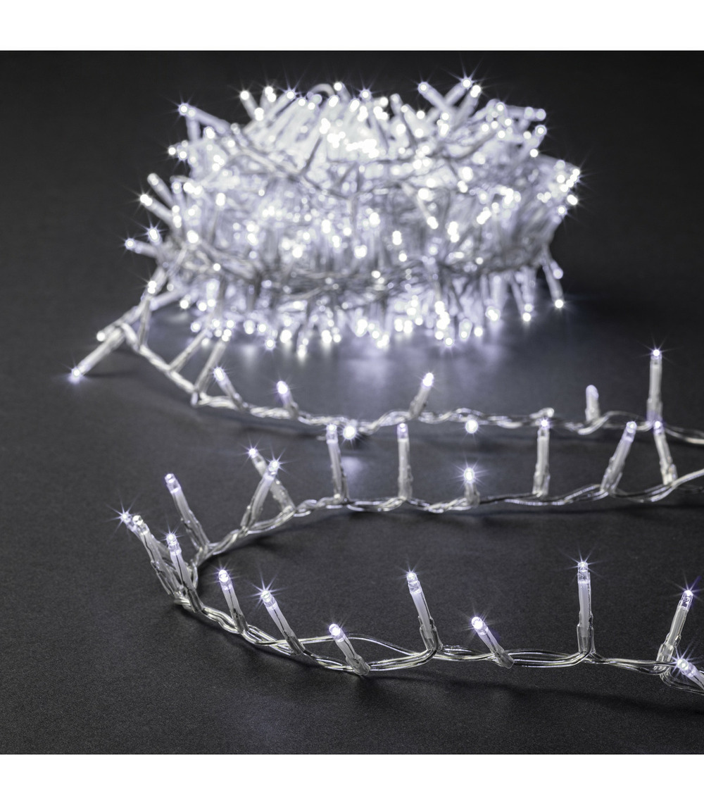 Guirlande lumineuse extérieur 50 m 2000 led blanc froid et 8 jeux de lumière