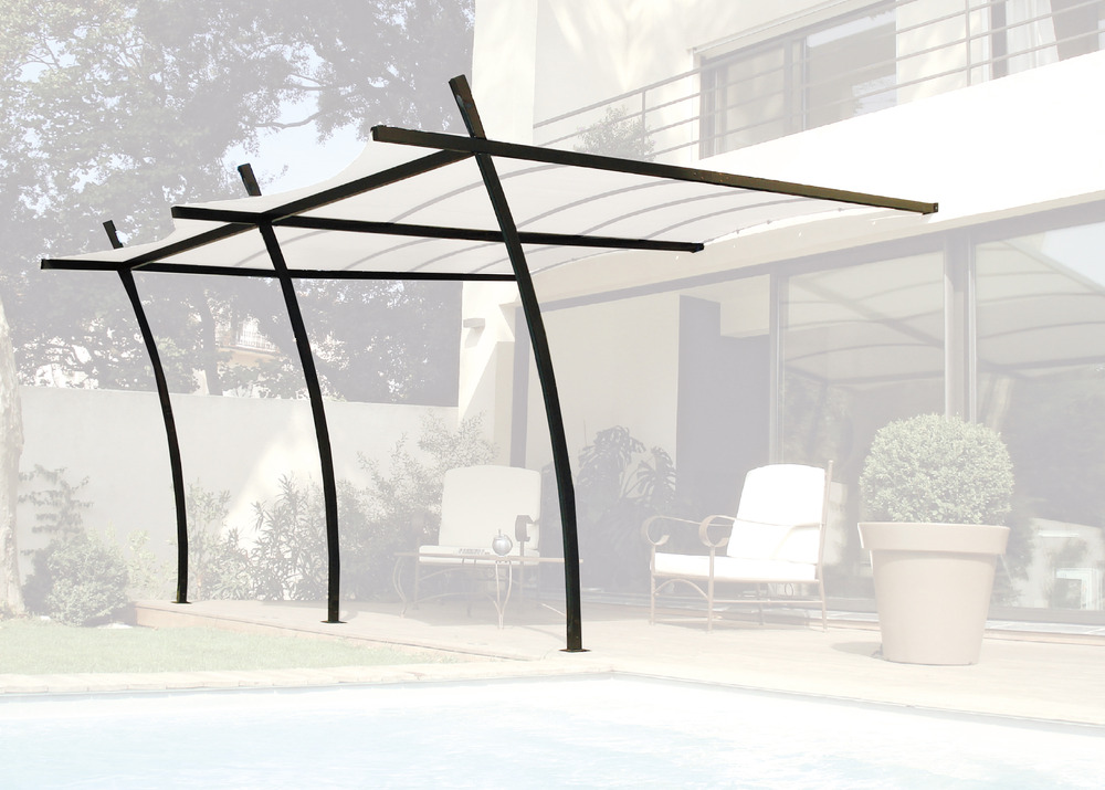 Sydney - pergola adossee en acier 3,5x4m - structure seule