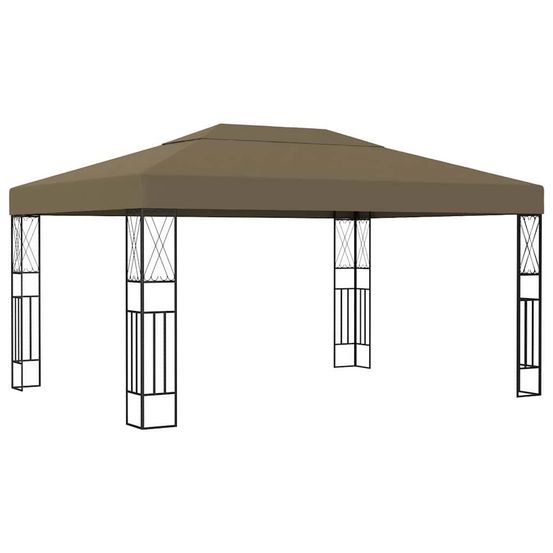 Tonnelle 3x4 m taupe tissu