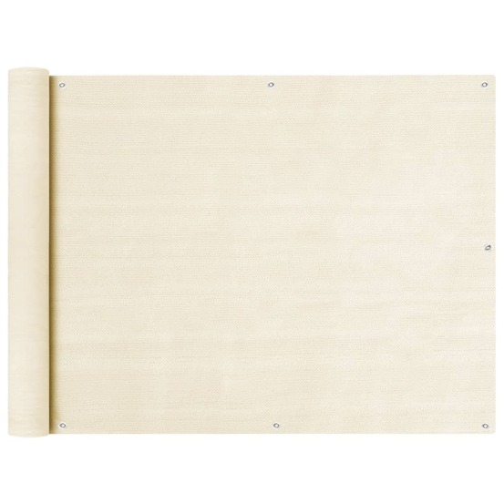 Écran de balcon brise pare vue protection confidentialité 90 x 300 cm pehd crème