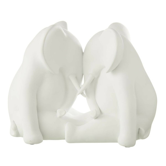 Statuette éléphant face à face