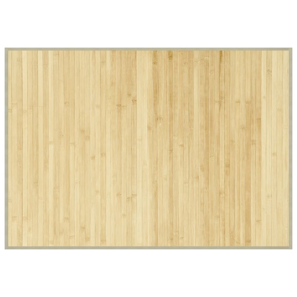 Tapis rectangulaire naturel clair 70x100 cm bambou