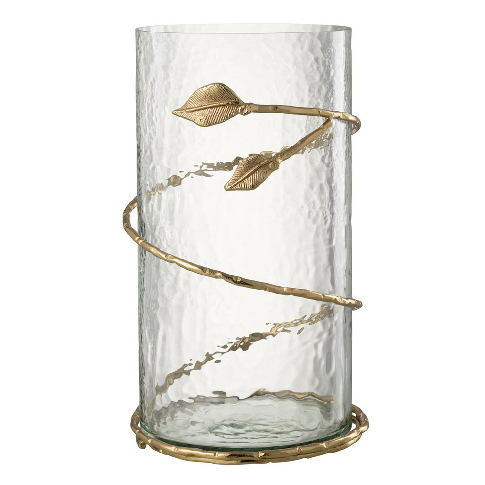 Vase en verre feuille 