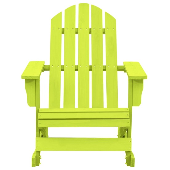 Chaise à bascule de jardin adirondack bois de sapin massif vert