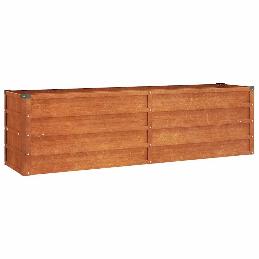 Lit surélevé de jardin rouillé 160x40x45 cm acier corten