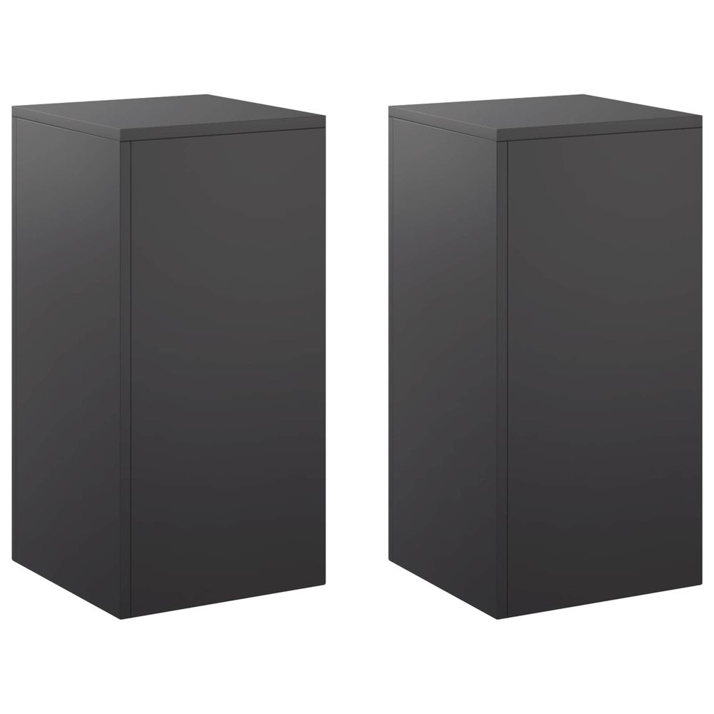 Support de plante 2 pcs noir 30 x 30 x 60 cm acier