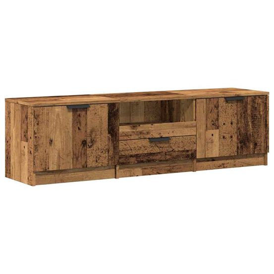 Meuble tv vieux bois 140x35x40 cm bois d'ingénierie