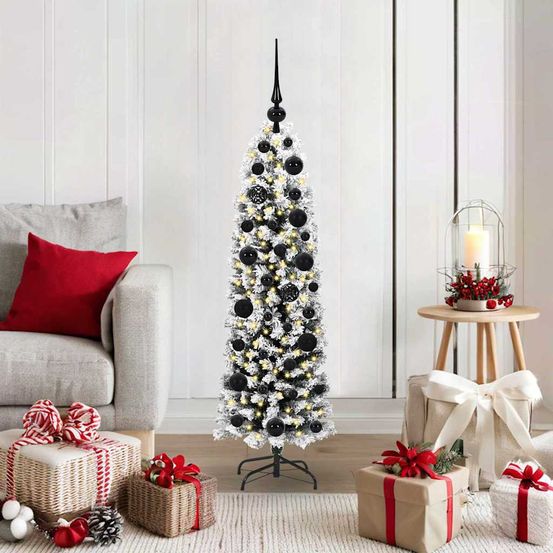 Sapin de noël 120 cm vert, kit de décoration complet avec éclairage led alimenté par usb