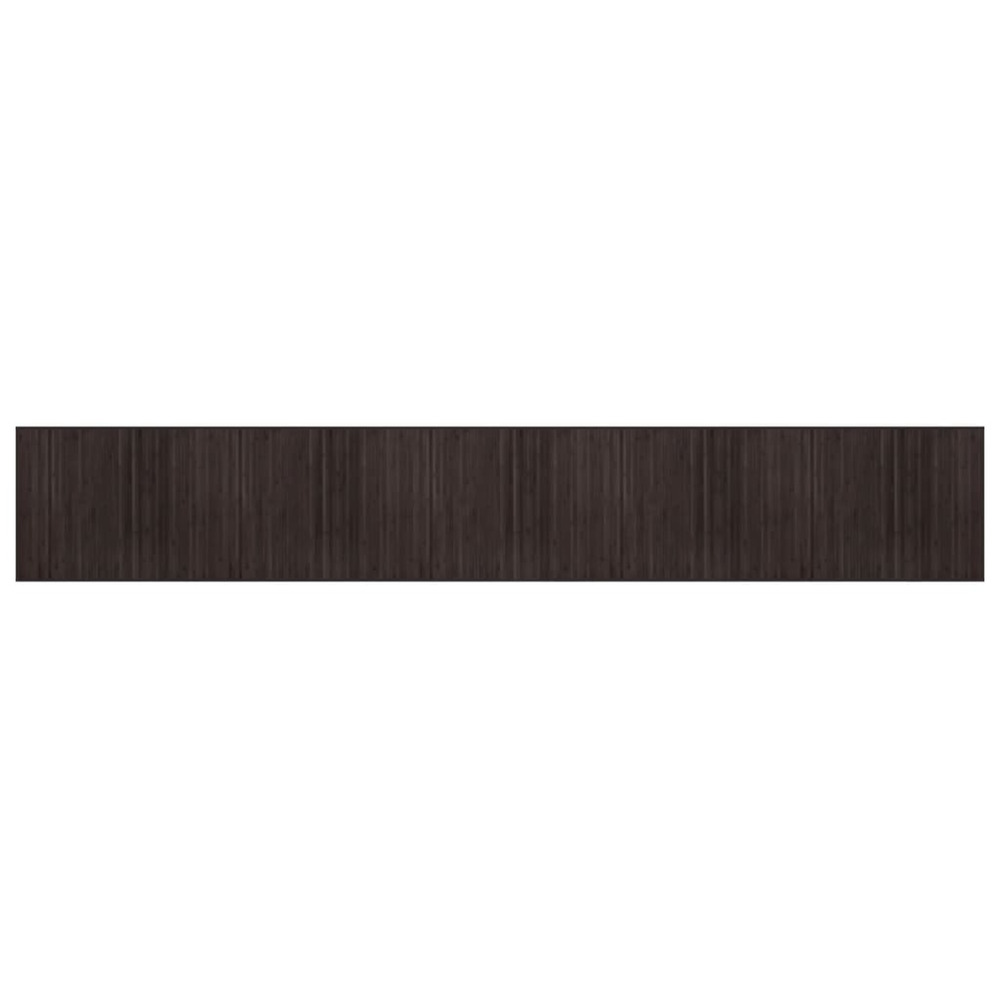 Tapis rectangulaire marron foncé 80x500 cm bambou