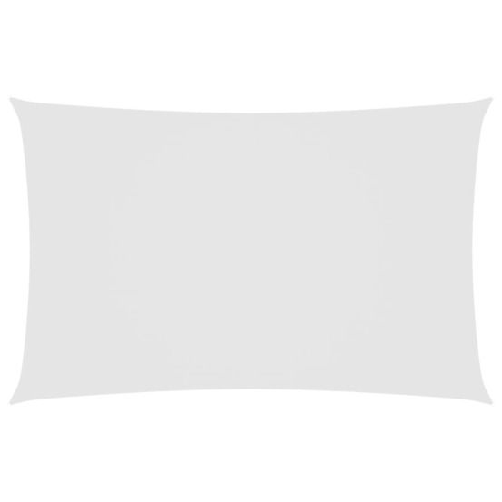 Voile de parasol tissu oxford rectangulaire 2,5x5 m blanc