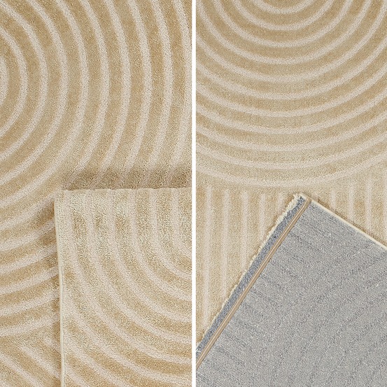 Tapis intérieur motif arches beige - brad