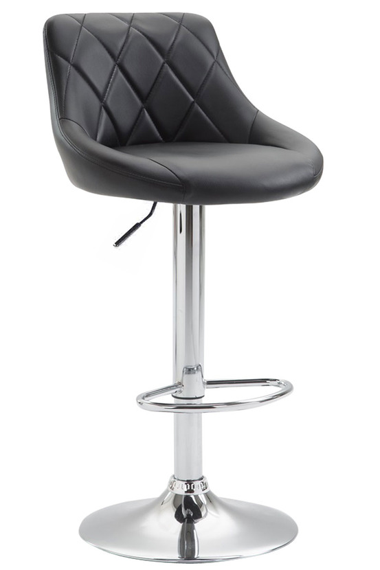 Tabouret de bar lazio simili cuir chromé
