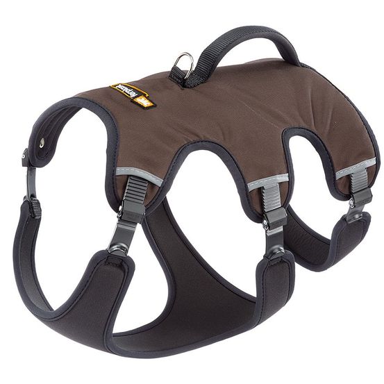 Ferplast harnais chien réglable l poitrail 70-80 cm avec poignée, marron