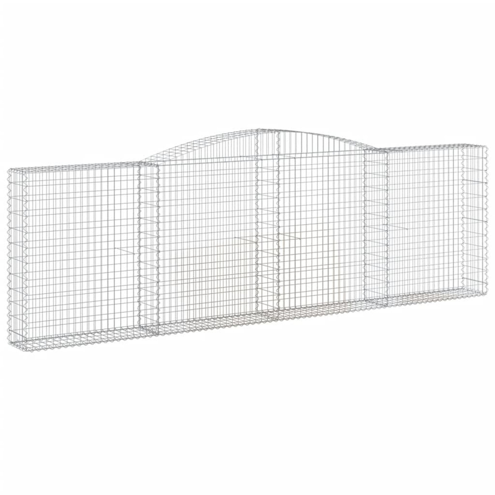 Panier de gabions arqué 400x30x120/140 cm fer galvanisé