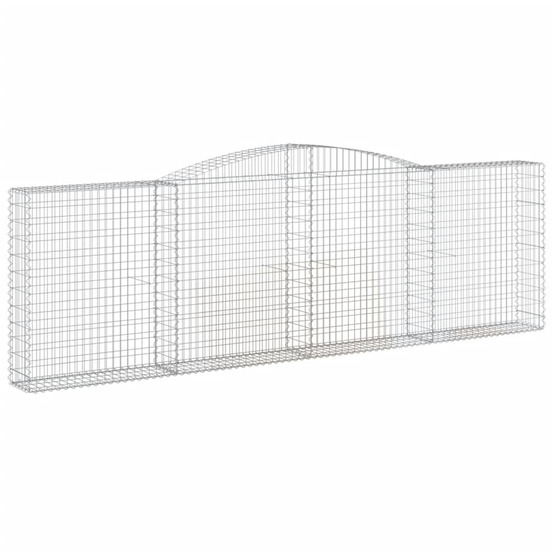 Panier de gabions arqué 400x30x120/140 cm fer galvanisé