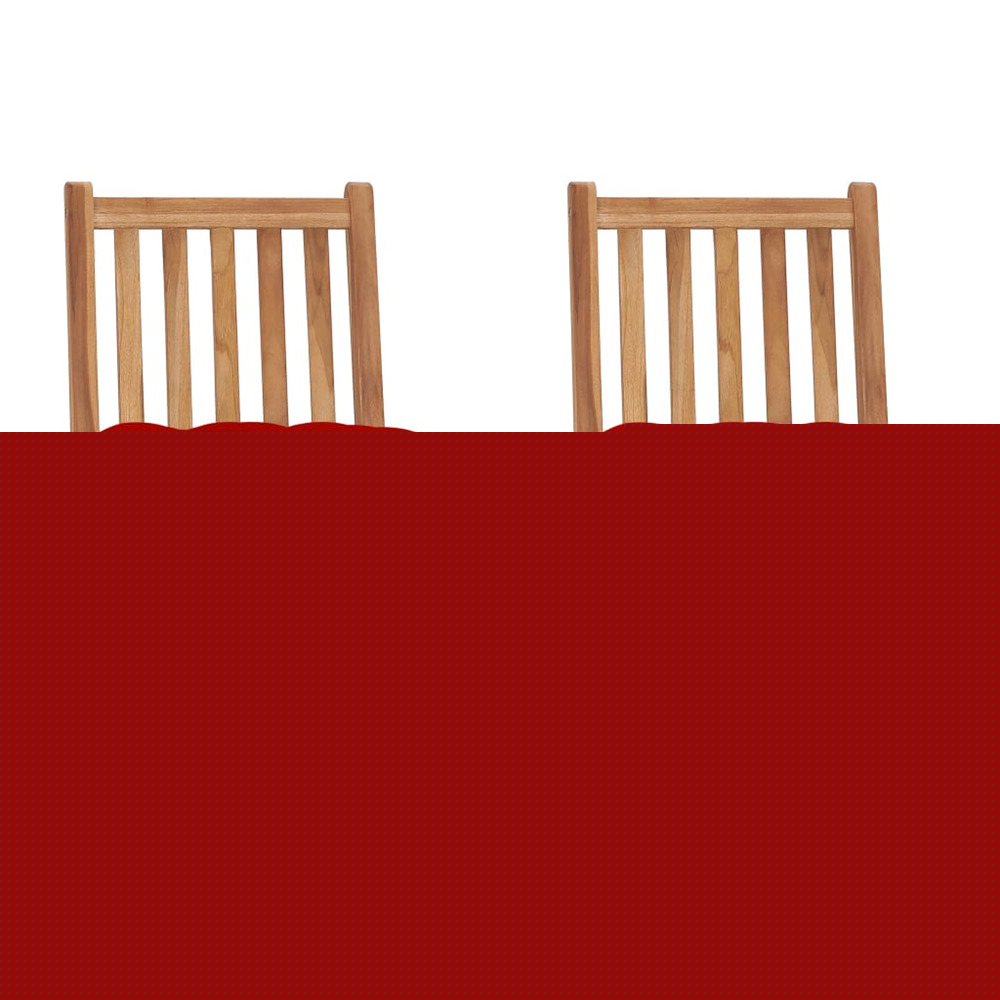 Chaises de jardin lot de 2 avec coussins bois de teck massif