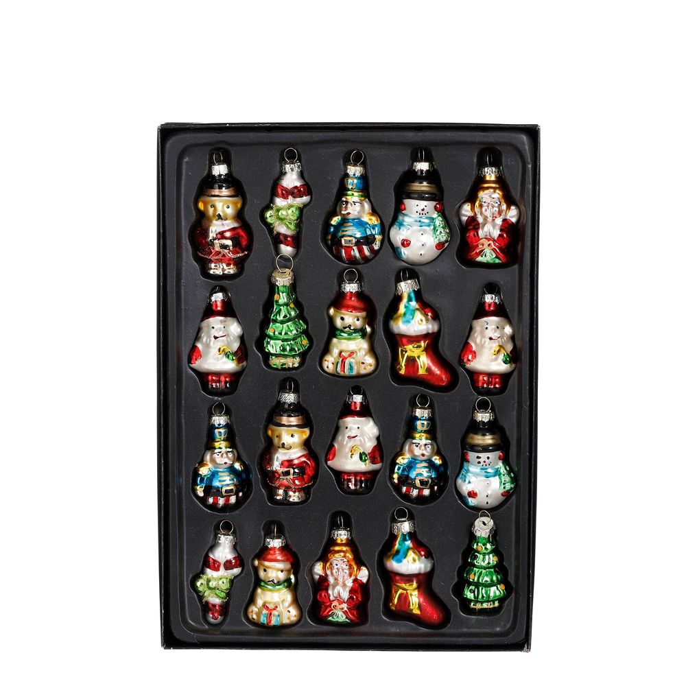 Mica decorations lot de decoration de noël - 20 pièces - vert
