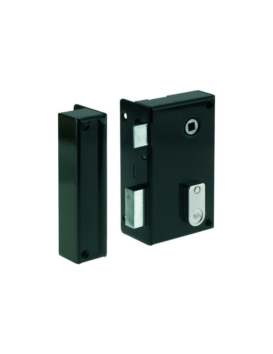 Serrure en applique vertical acier vernis - yav36 - clé l gauche - axe 44mm - yale