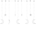 Guirlande lumineuse étoile et lune avec télécommande 138 led