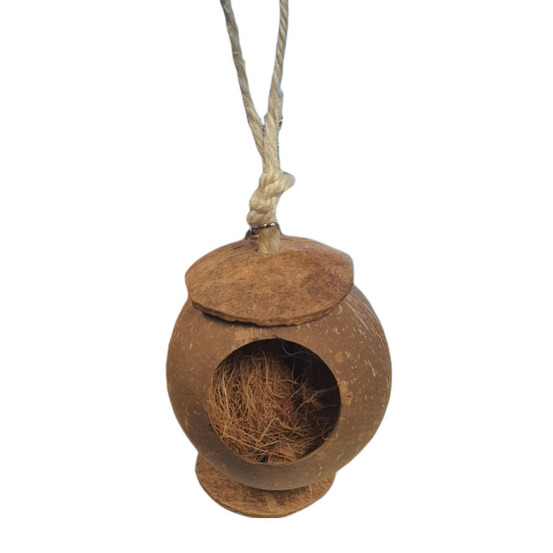 Une maison noix de coco, pour petits rongeurs.