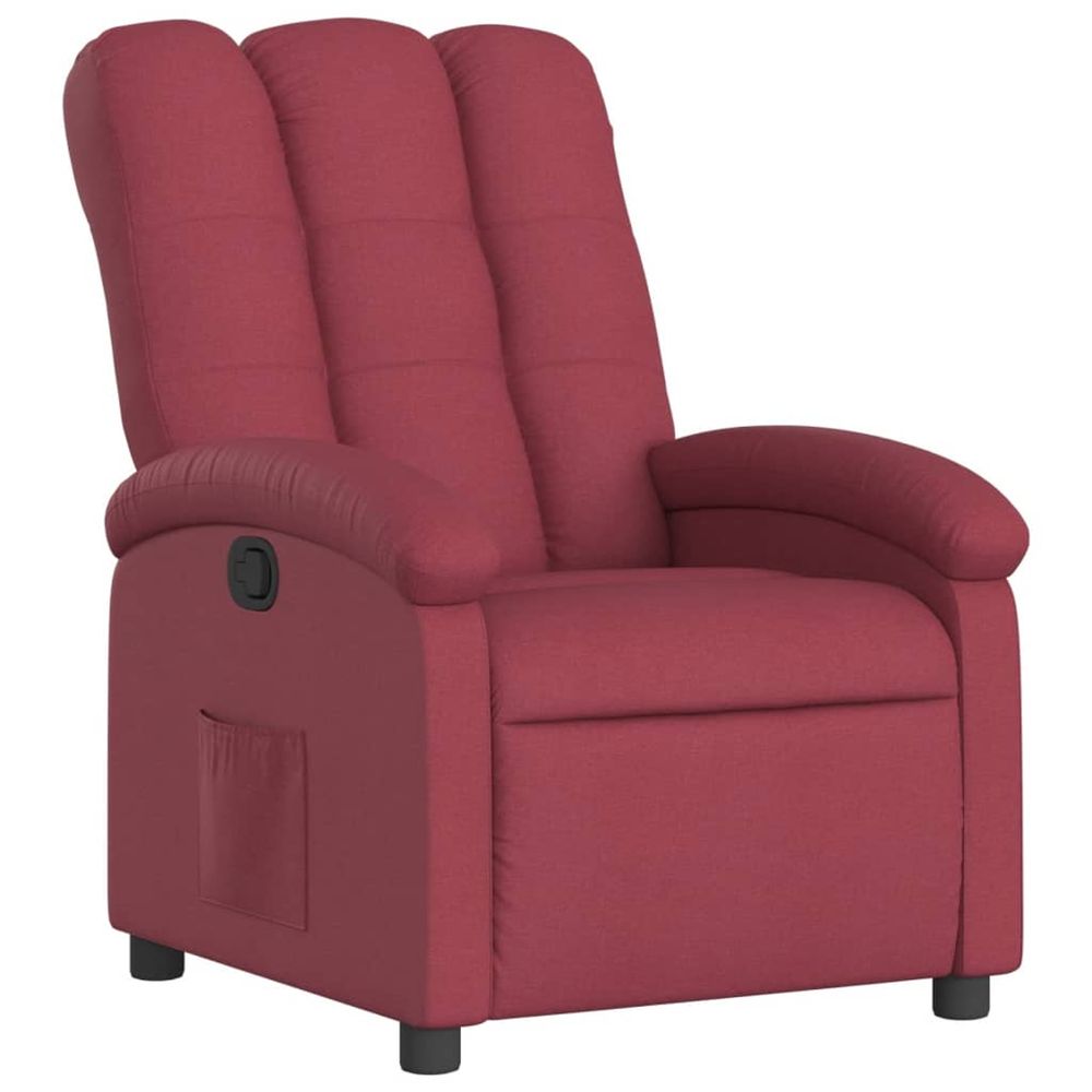 Fauteuil inclinable rouge bordeaux tissu