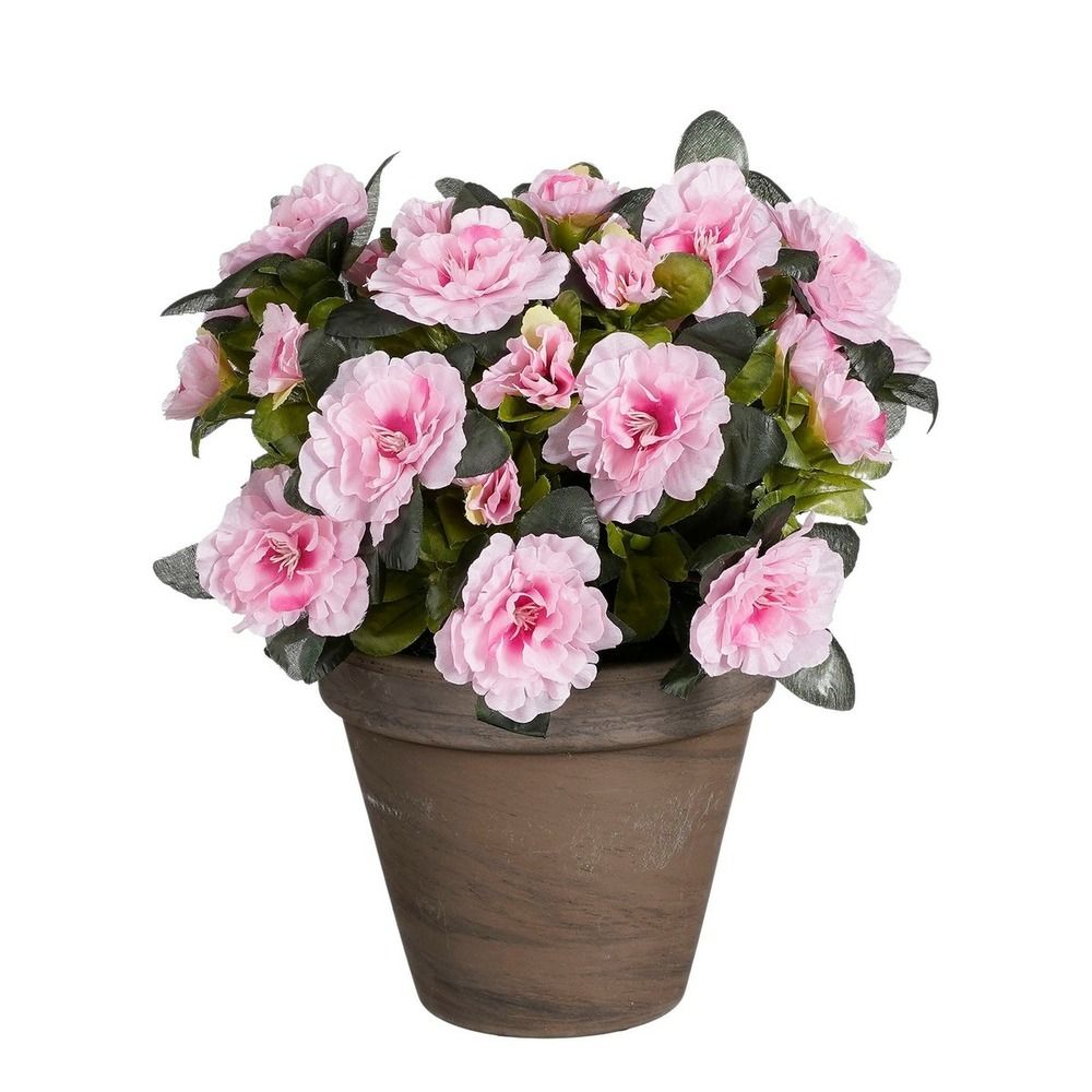 Mica decorations plante artificielle azalée - h31 x ø26 cm - rose