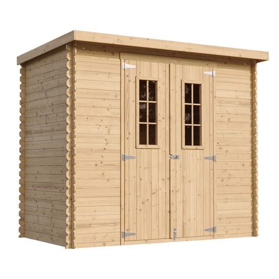 Timbela m310c abri de jardin en bois - l239xl142xh200cm/2.63 m2
